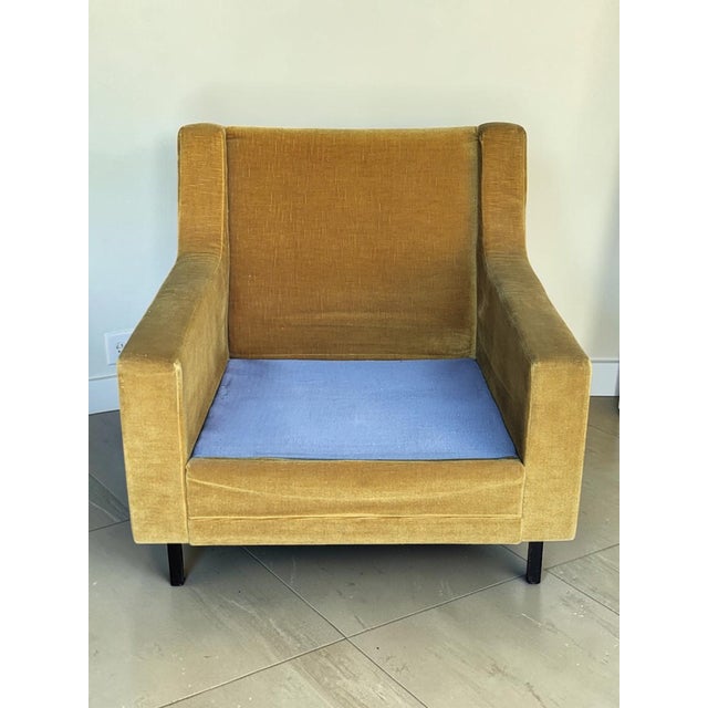 Wood Italian Armchair in Wood and Velour, 1970 For Sale - Image 7 of 14