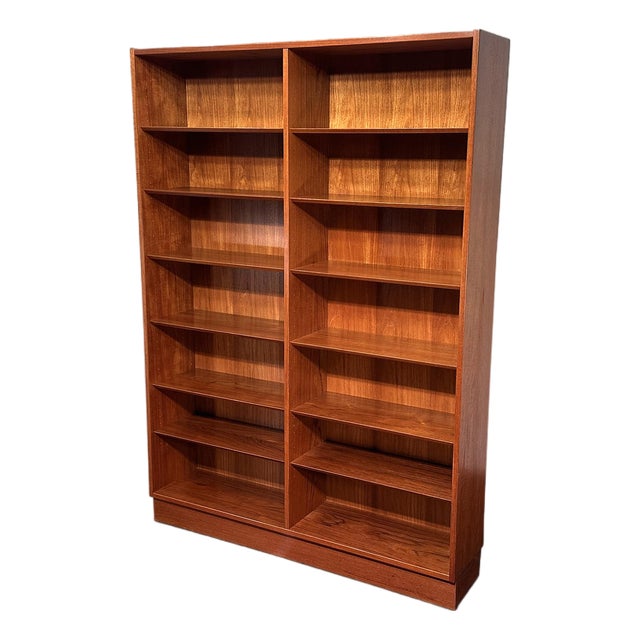 Restored Danish Teak Bookcase by Poul Hundevad For Sale