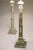 XL Pair Neo Classic Hollywood Regency Modern Green & Rust Onyx Marble Tuscan Style Column Table Lamps 1960's Italy For Sale In Los Angeles - Image 6 of 14