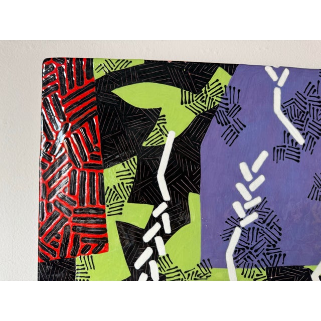 2000 - 2009 John Donoghue (American, 1952–2004) Ceramic Wall Art Panel – Signed and Dated 2000 For Sale - Image 5 of 12