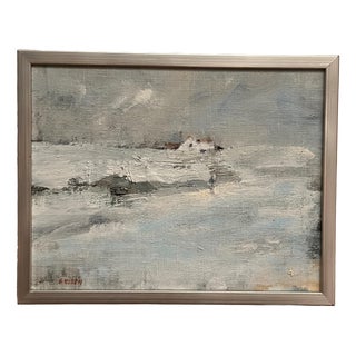 G. Rosén, Sea Motif with House, 1960s, Oil on Panel, Framed For Sale