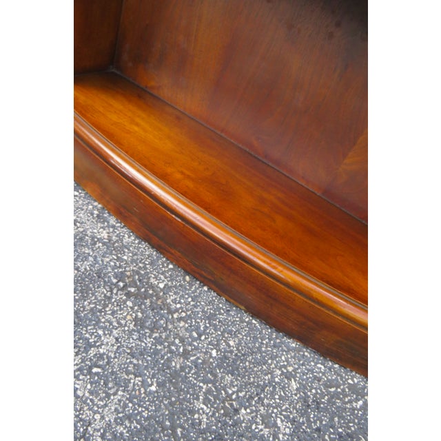 Drexel Heritage Flame Mahogany Kidney Shaped Executive Desk With Bookcase 6084 For Sale - Image 9 of 18