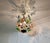 1960s 1960s Italian Style Hand-Painted Crystal Flower Globe Chandelier, 3-Light For Sale - Image 5 of 9