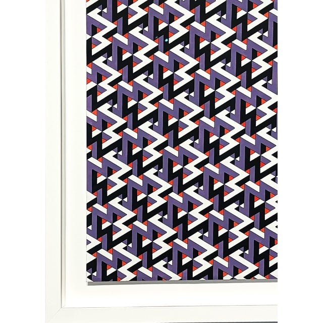 Austin Magruder Contemporary Red, Purple, Black, and White Hand Drawn Tessellated Abstract, 2023 For Sale In Houston - Image 6 of 8