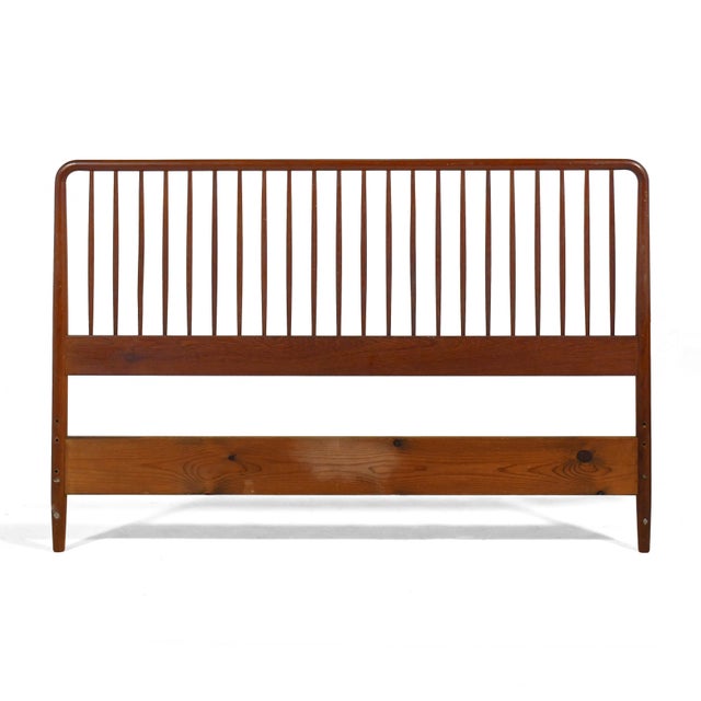 Mid-Century Modern Danish Teak Headboard For Sale - Image 3 of 9