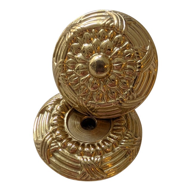 40 Ribbon & Reed Brass Drawer Pulls, p.e. Guerin Style For Sale