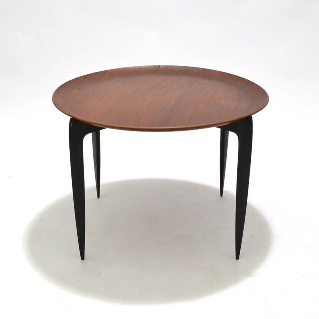 Mid-Century Modern Mid 20th Century Willumsen & Engholm Collapsible Tray Top Table by Fritz Hansen For Sale - Image 3 of 10