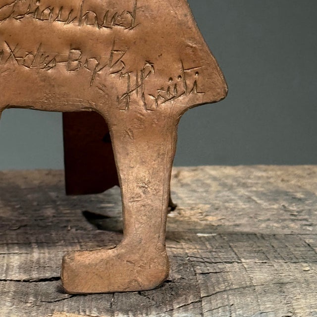 Georges Liautaud (Haitian 1899-1991) Vintage Folk Art Vendor Woman Copper Sculpture, Signed For Sale In Philadelphia - Image 6 of 8