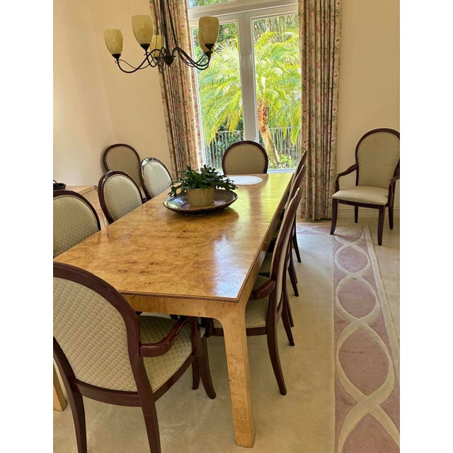 Postmodern Vintage Set of 10 Century Furniture Postmodern Dining Armchairs in Florentine Rose For Sale - Image 3 of 14