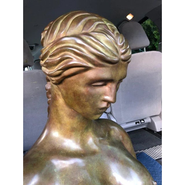 Metal Life Size Signed Female Bronze Nude Sculpture by John DeStefano For Sale - Image 7 of 11