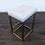 2010s Restoration Hardware Leather Button Tufted Counter Stool For Sale - Image 5 of 12