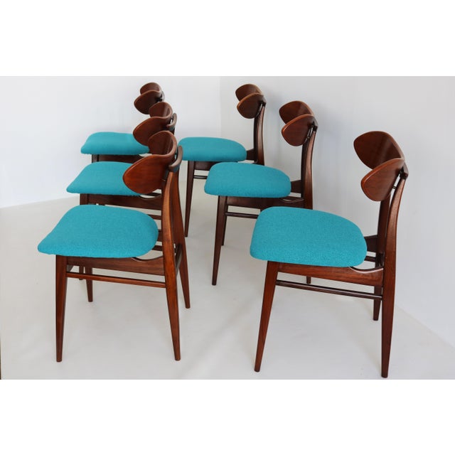 1950s Vintage Dining Chairs by Louis Van Teeffelen, 1950, Set of 6 For Sale - Image 5 of 13