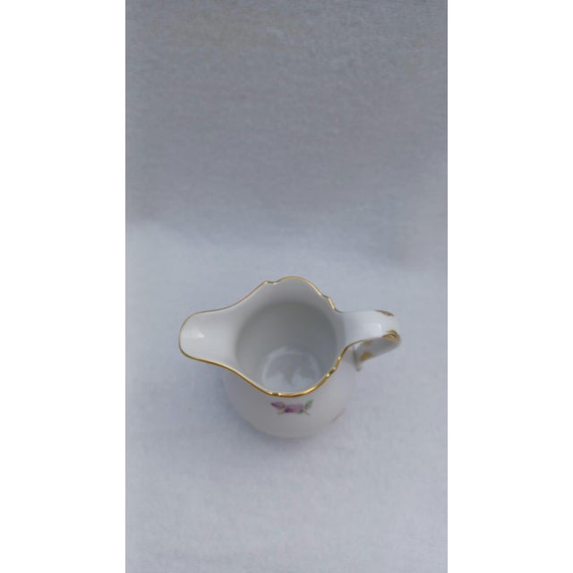 Vintage Porcelain Miniature Creamer with Hand-Painted Floral Motifs from Meissen, 1960 For Sale - Image 4 of 8