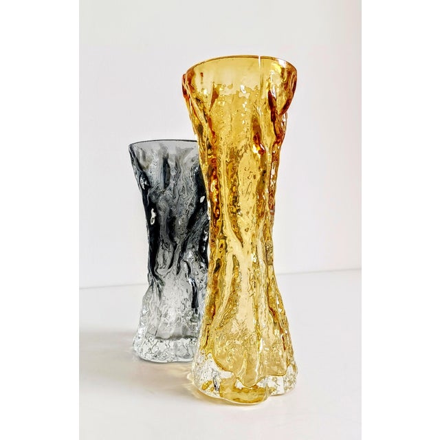 Brutalist Art Glass Vases by Kurt Wokan for Ingrid Glashütten, 1970s, Set of 2 For Sale - Image 14 of 16