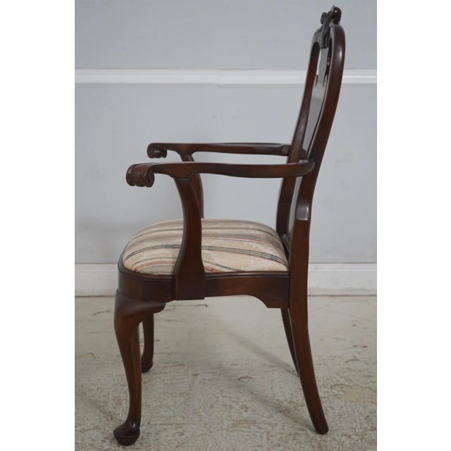 Queen Anne Set of 8 Stickley Cherry Philadelphia Dining Chairs For Sale - Image 3 of 18