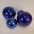 Late 19th Century Indigo Blue Spheres in Eglomisé Glass, France, 1930s, Set of 4 For Sale - Image 4 of 18