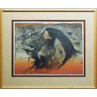 Frank Howell "Lost Warrior" Framed Hand Signed Original Lithograph Art For Sale