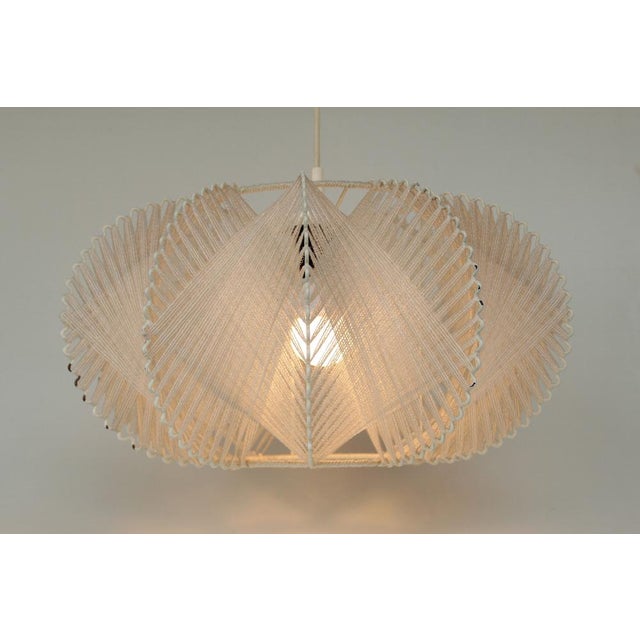 Mid-Century Metal Wire and Yarn Pendant Lamp, 1960s For Sale - Image 10 of 17