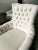 Armchair with Wooden Structure and White Fabric For Sale - Image 6 of 9