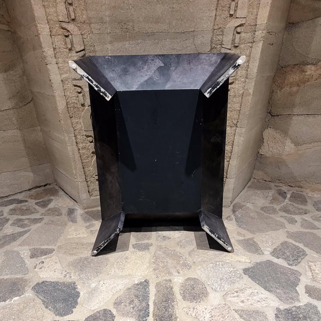 Post-Modern Style of Karl Springer Gray Goatskin Coffee Table For Sale In San Diego - Image 6 of 7