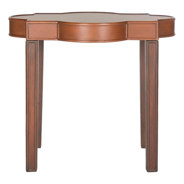 Mizell Quatrefoil End Table in Brown For Sale