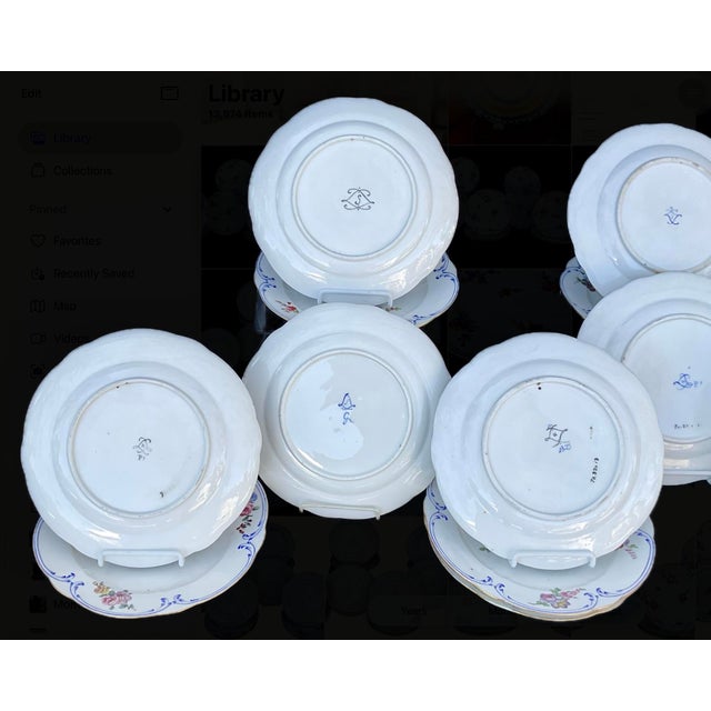 White Sèvres Porcelain Dinner Plates, Set of Fourteen For Sale - Image 8 of 15