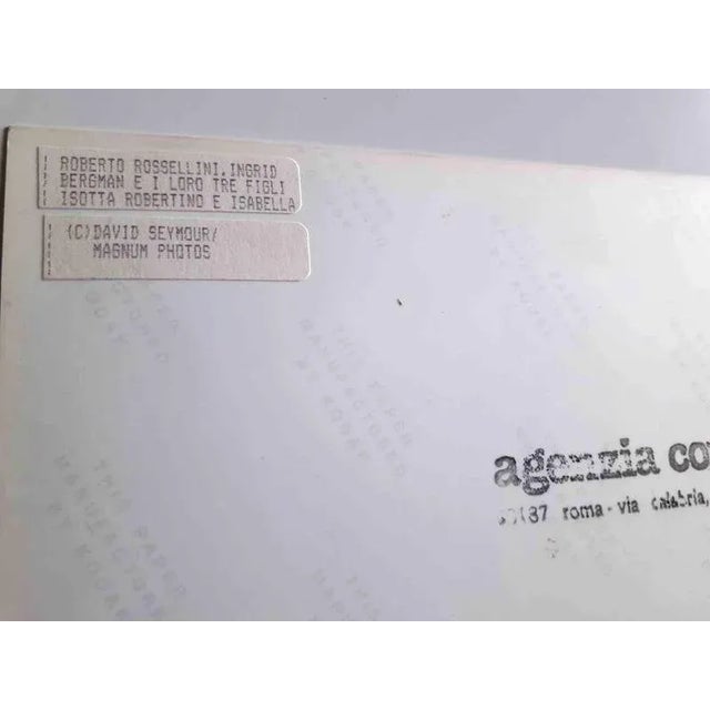 Vintage b/w photograph realized by David Seymour in 1960s. Copyright: Magnum Photos and Agenzia Contrasto. Excellent...