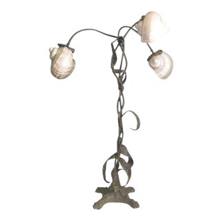 Monumental Organic Nautilus Shell Bronze Lamp in the Manner of Tony Duquette For Sale
