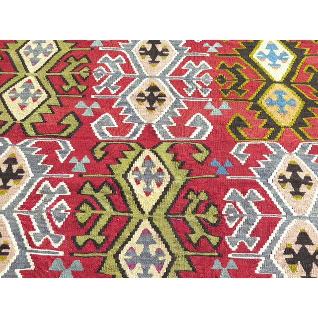 Textile 60s Turkish Kilim Rug Handmade Classic Area Rug For Sale - Image 7 of 11