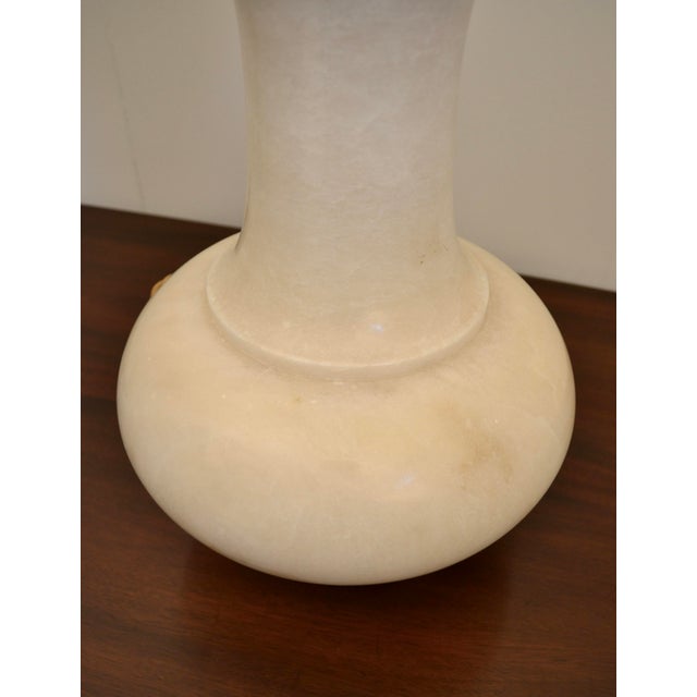 Early 20th Century Impressive Alabaster Gourd Table Lamp For Sale - Image 4 of 4