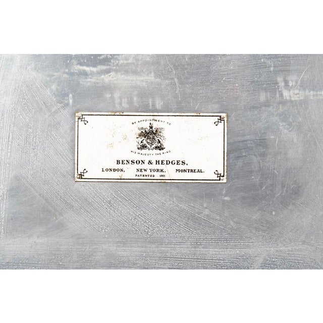 Brass Benson & Hedges Campaign Style Walnut and Brass Inlaid Humidor For Sale - Image 8 of 9