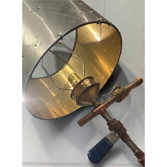 Industrial One-of-a-Kind Kentucky Artist Industrial Assemblage Table Lamp For Sale - Image 4 of 6
