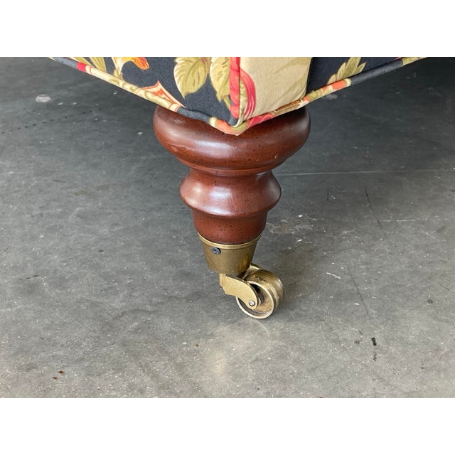 Pearson 84” Custom Three Seat Sofa in Richloom Asian Chinoiserie Fabric, Vintage For Sale - Image 10 of 17