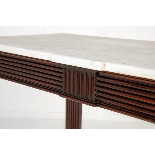 Italian Mahogany Console Tables, 19th Century, Set of 2 For Sale - Image 3 of 9