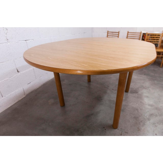 1960s Danish Modernist Convertible Table and Chairs, 1970s, Set of 5 For Sale - Image 5 of 18