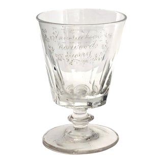 1760s Georgian Crystal Wedding Chalice For Sale