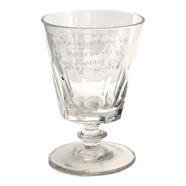 1760s Georgian Crystal Wedding Chalice For Sale