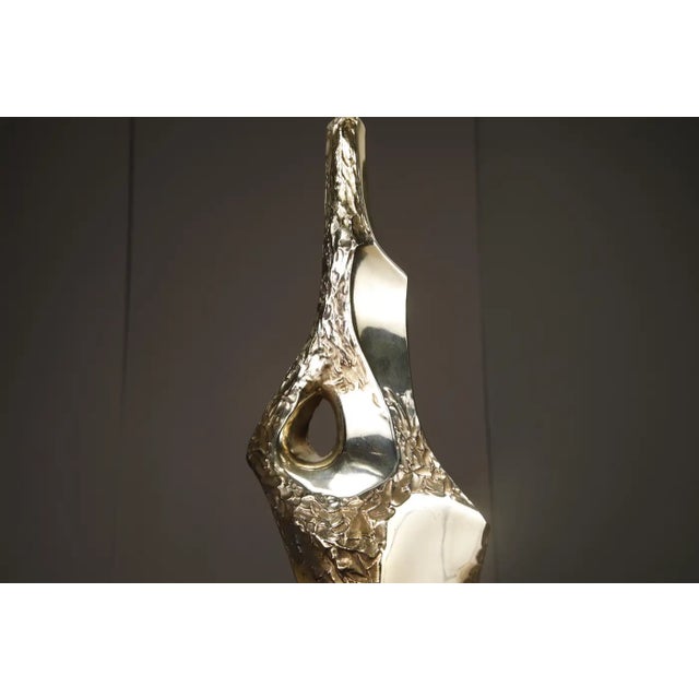 Brutalist Cast Brass and Walnut Table Lamp by Laurel, Usa, 1970s For Sale - Image 10 of 18