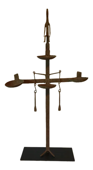 African Bamana Iron Oil Lamp