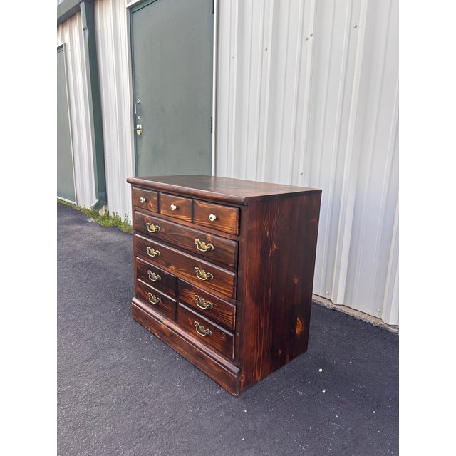 American Ethan Allen Tavern Pine 3-Drawer Chest of Drawers For Sale - Image 3 of 12