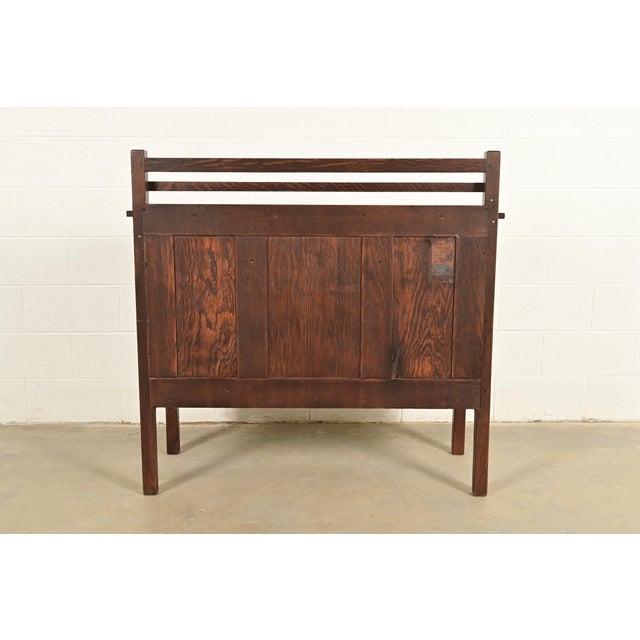 Gustav Stickley Antique Mission Oak Arts & Crafts Sideboard, Newly Refinished For Sale - Image 13 of 15