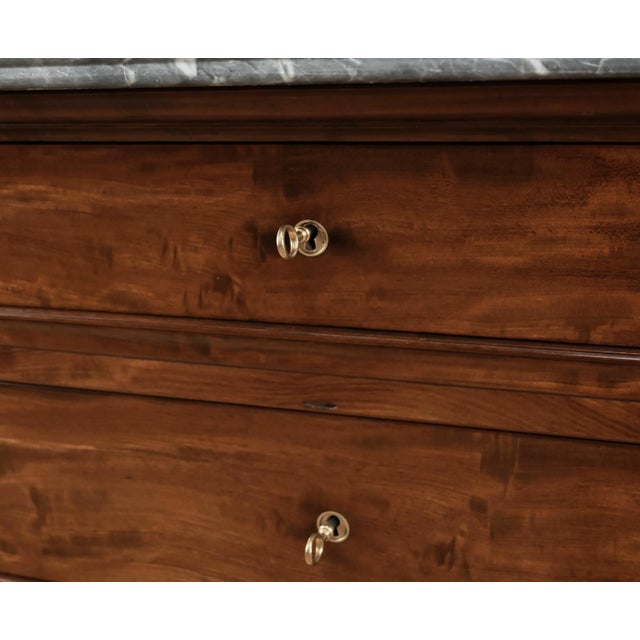 Brown Late 19th Century Louis Philippe Mahogany Chest of Drawers For Sale - Image 8 of 18