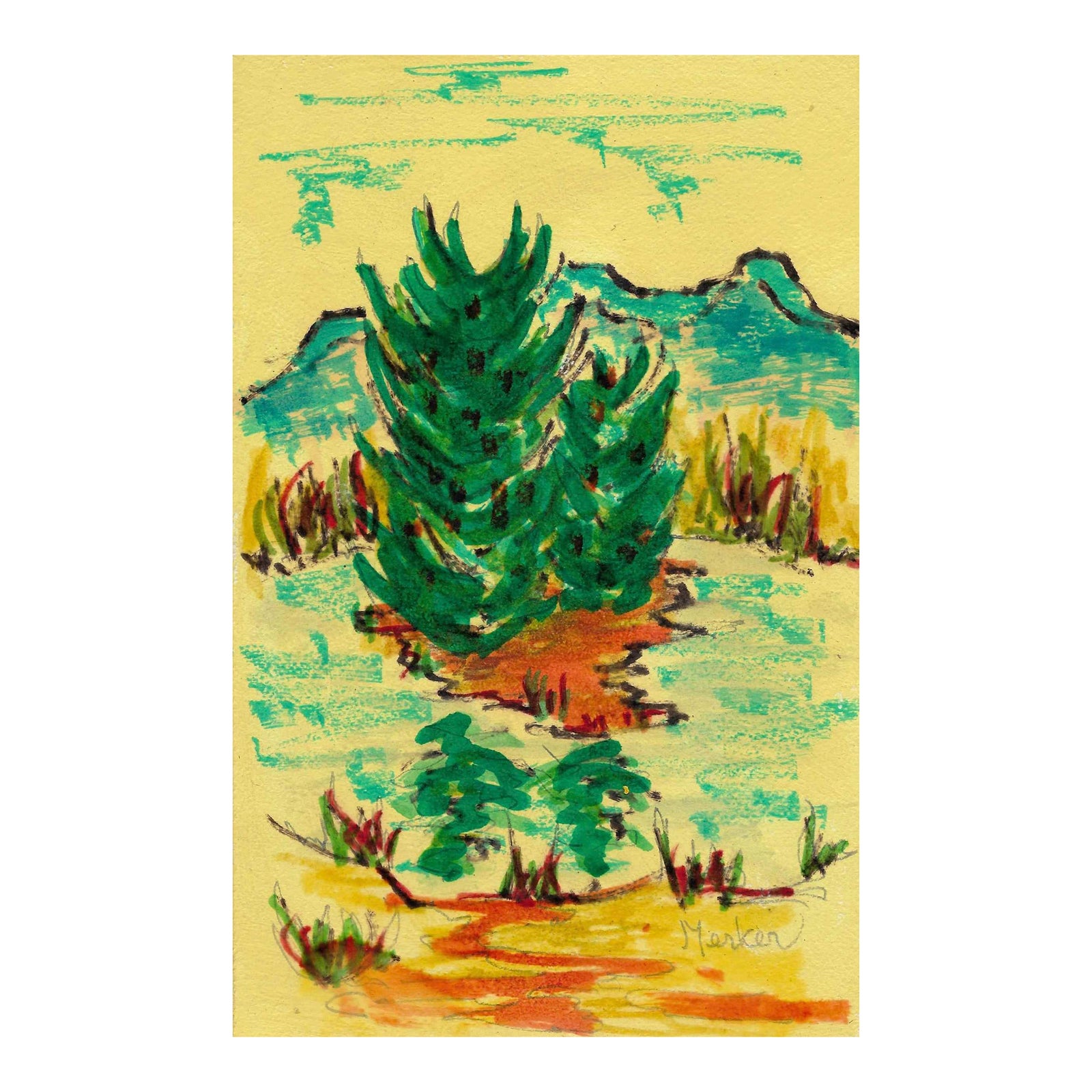 1960s Alexandra Merker Teaneck New Jersey Landscape Chairish