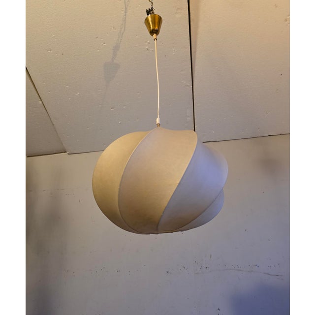 Vintage Cocoon Pendant Lamp, 1960s For Sale - Image 3 of 8