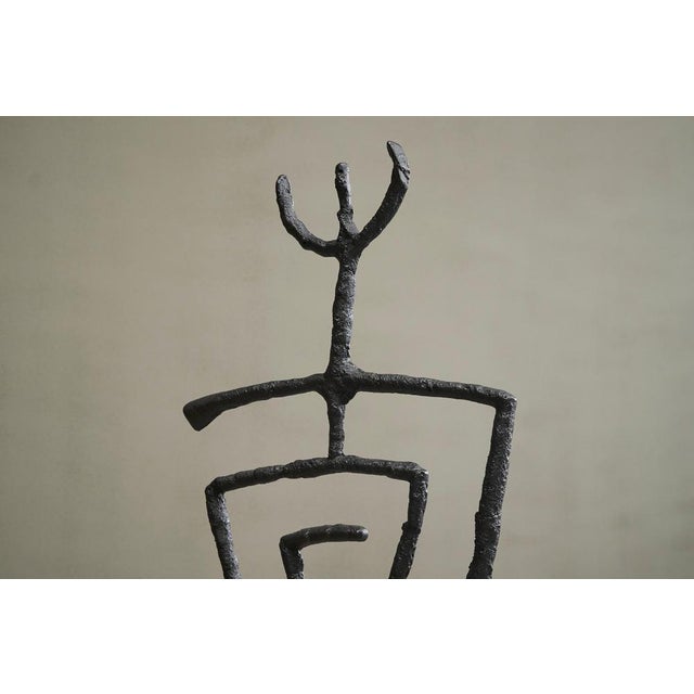 Brutalist Vintage Accent Chairs in Iron and Beech by Philippe Starck, 1980s, Set of 2 For Sale - Image 3 of 18