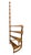 Vintage Faux Bamboo Spiral Library Steps & Display Stand For Sale - Image 4 of 12