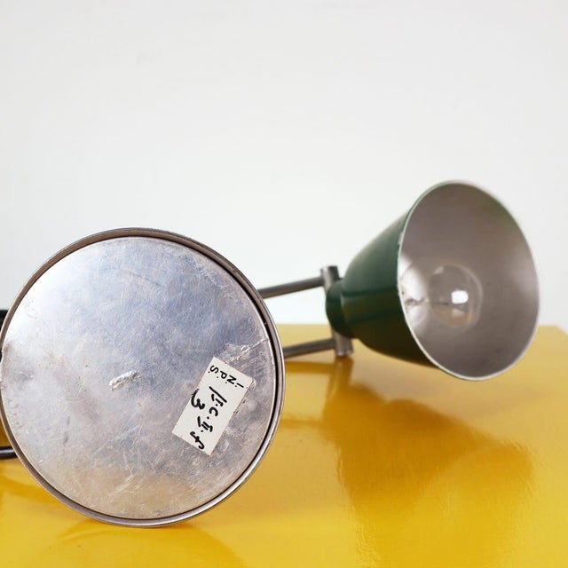 Forest Green Vintage Adjustable Table Lamp For Sale - Image 8 of 10