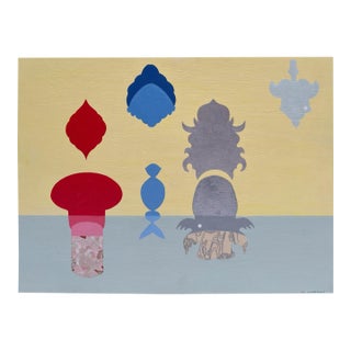 Orig Nancy Goodman Lawrence Acrylic & Collage Painting - Getting There For Sale