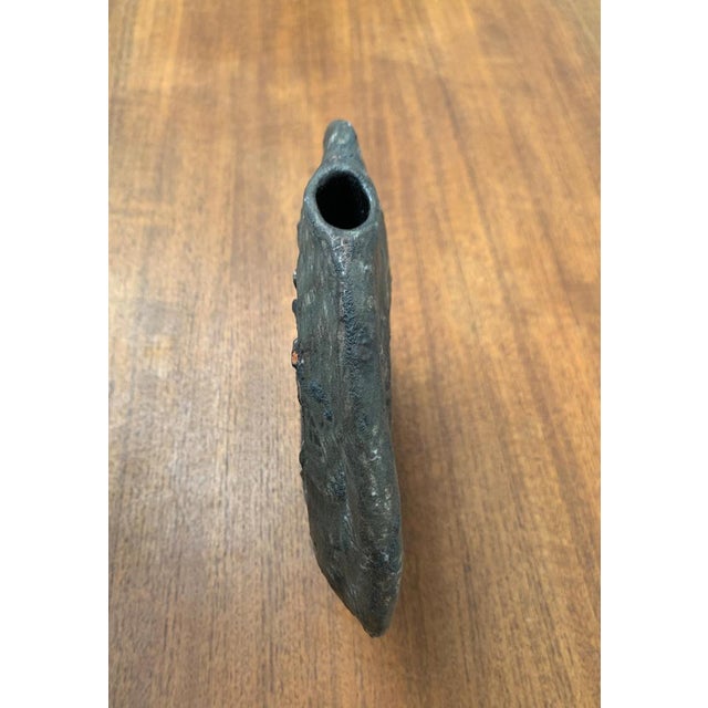 Brown Vintage German Studio Pottery Vase, 1984 For Sale - Image 8 of 18