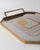Metal Mid-Century Octagonal Stainless Steel Tray with Brass Rim, 1970s For Sale - Image 7 of 12